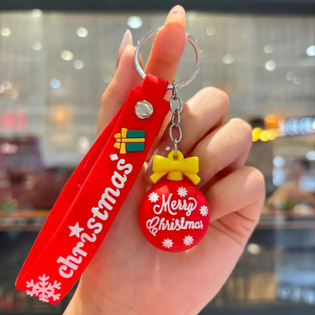 Cute Christmas Tree Snowman Keychain, Cartoon Santa Claus Pendant, Backpack Hanging Accessory, Festive Gift, Key Pendant