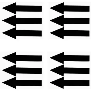 7.87"x2.36" Black Arrow Stickers for Signs, 12 Pack Waterproof PVC Floor Decals, Self-Adhesive Directional Arrow Outdoor, Small Directional Arrows for Road Instructions & Direction Marking