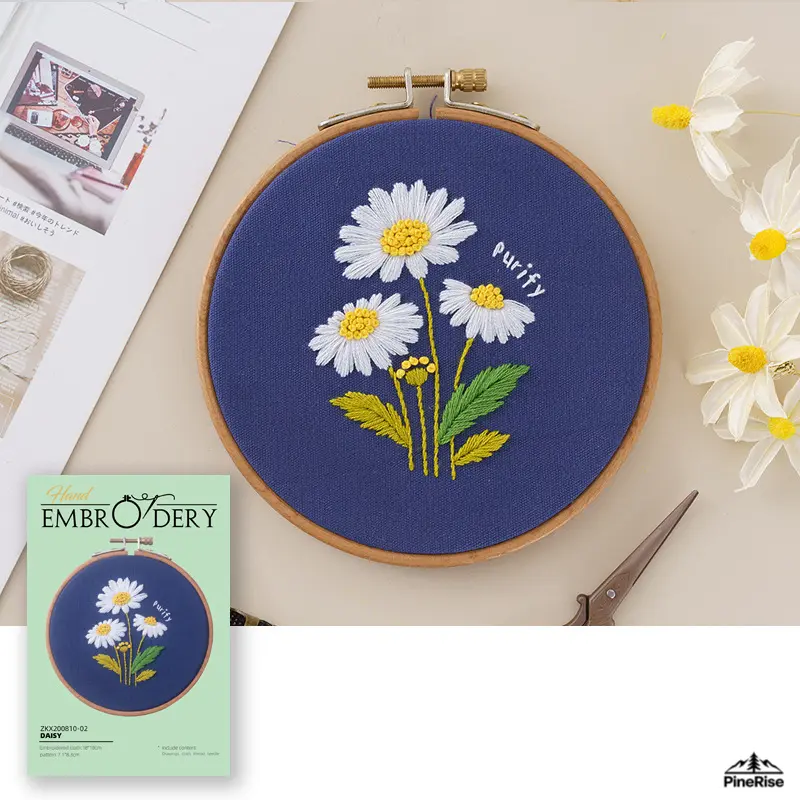Embroidery DIY Craft Kit For Beginners Handmade Fabric Art Accessory Custom Clothing Embroidery Gift For Outdoor Leisure Handcraft Activities