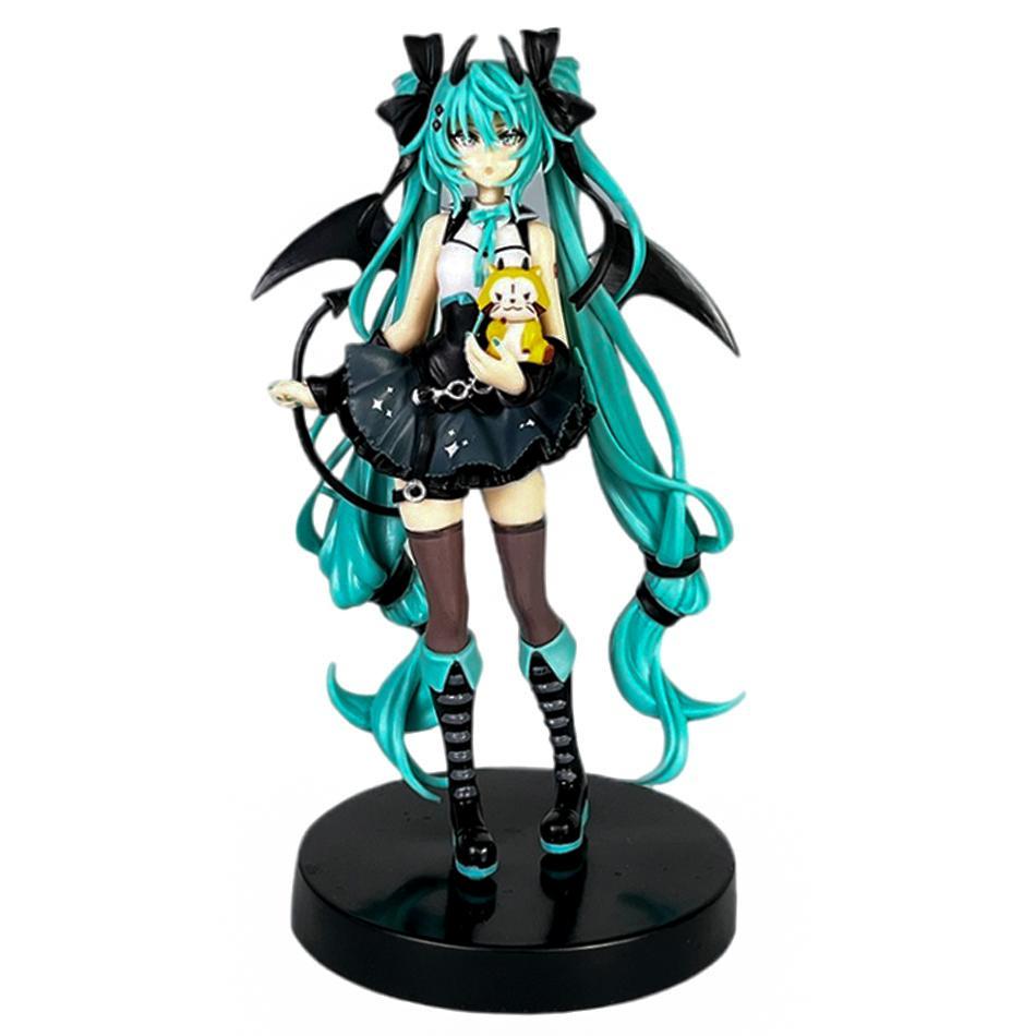 Anime Hatsune Miku Cos Raccoon Demon Cat Ears Cinnamoroll Kawaii Miku Girl Anime Figure PVC Collection Model Doll Toy