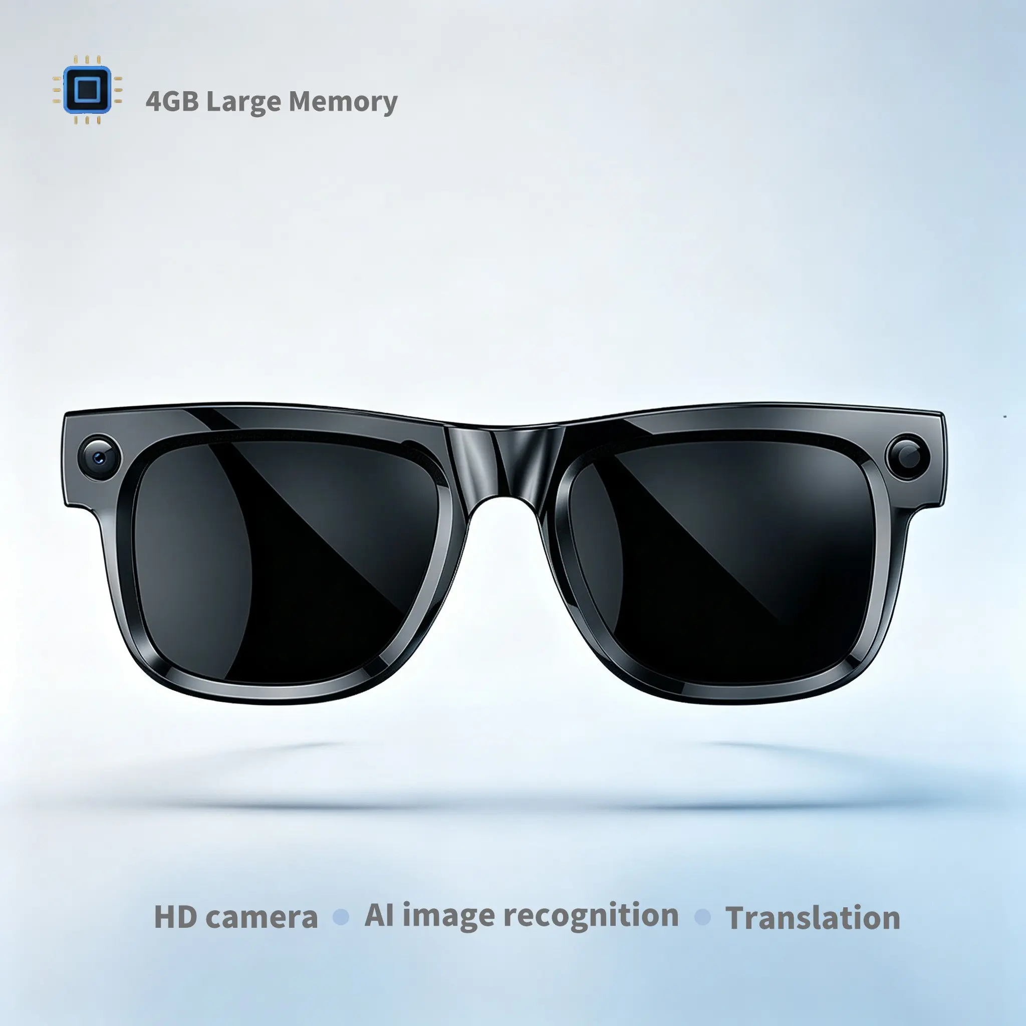 Ag19 HD Ai Smart Glasses for Men, 1080P Camera, Video Recording, Bluetooth-compatible Call, 4GB Memory, WiFi Transfer, Ai Translation, 2026 New Model