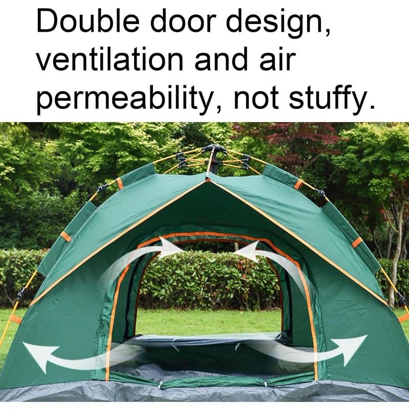 3-4 Person Instant Pop Up Tent - Waterproof Mesh Window 3s Setup for Camping Hiking Backpacking