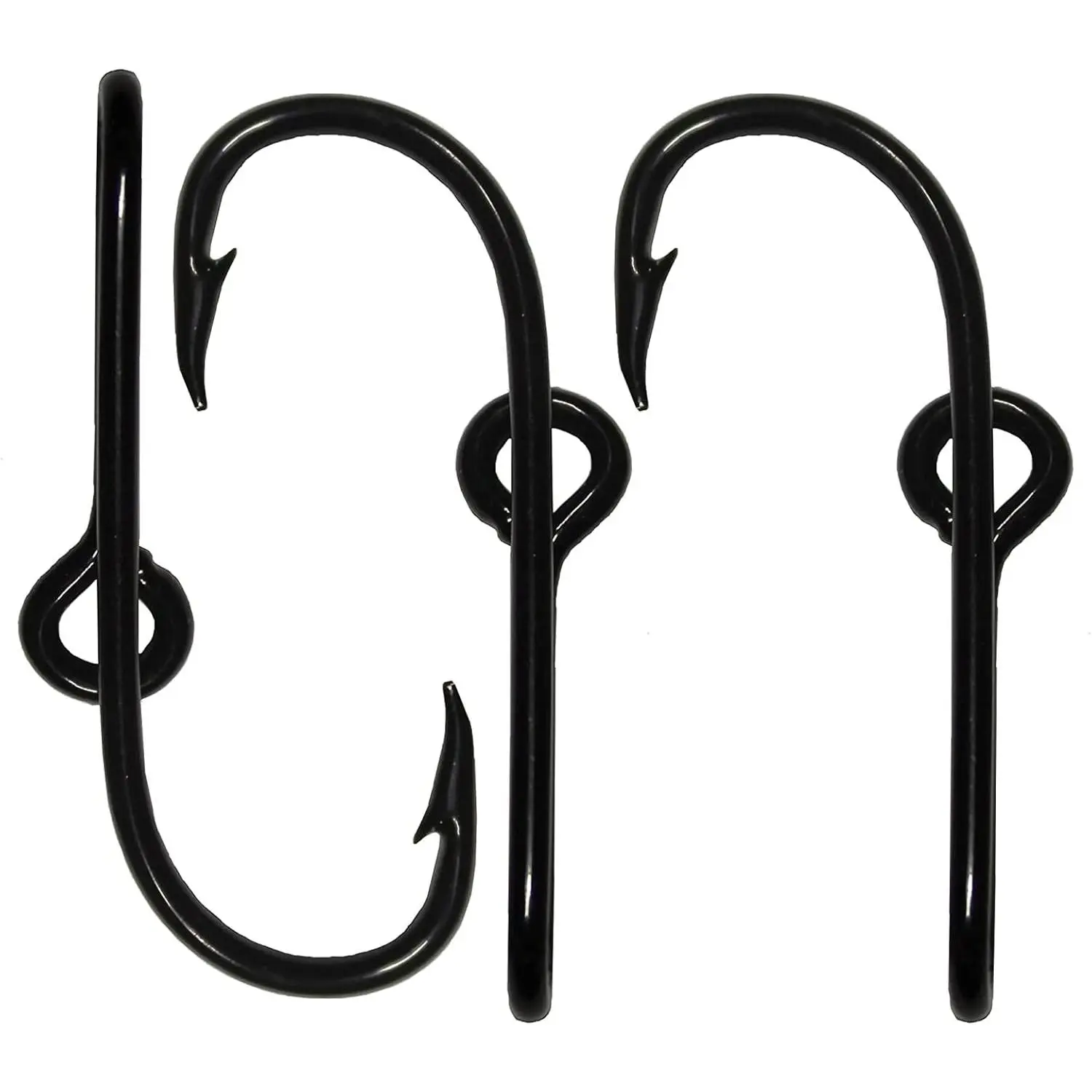 Black Hat Clip Hats Pins Fish Hook 3 PCS Hooks Custom Hook Set High Carbon Steel Made