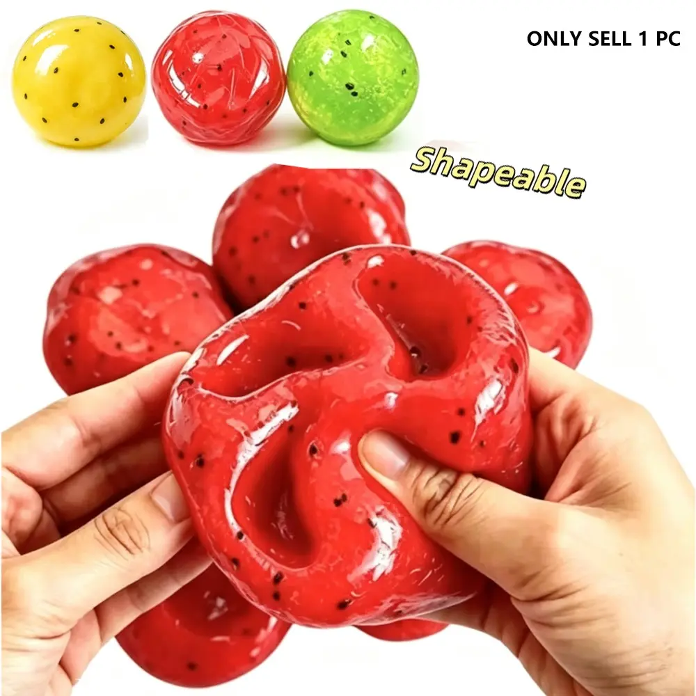 Watermelon and Potato Milk Shake Slow Rebound Stress Relieving Toy - Soft Squeeze Stress Relieving Item with Crispy Sound, Slow Rebound Stress Relieving Sensory Toy, Ideal Gift for Collectors, Squishies Slow Rising