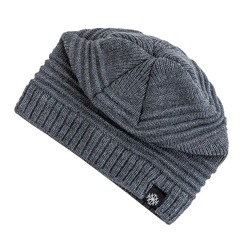 Unisex Classic Snow Label Fleece Beanie Hat Keep Warm Winter Hat Lightweight Hats For Men Women Fashion Winter Cap