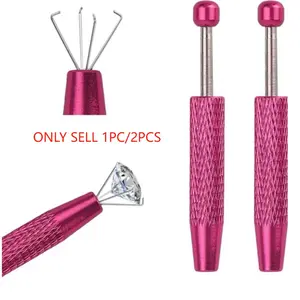 NEW Mini Precision Jewelry TweezerPortable Jewels Pick-up Tool with 4 Claws,Handheld Durable Metal Gripping Tools for Beading,Watch, Eyeglass Repair, Men Gifts, HeavyDuty, Handle, Tools And Gadgets, StainlessSteel Tweezers, Hair Splinters RemovalTwe