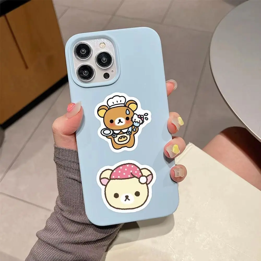 105Pcs Cute Rilakkuma Stickers Korilakkuma Bear Stickers Scrapbooking Phone Luggage DIY Decoration Kids Waterproof Decals Gifts