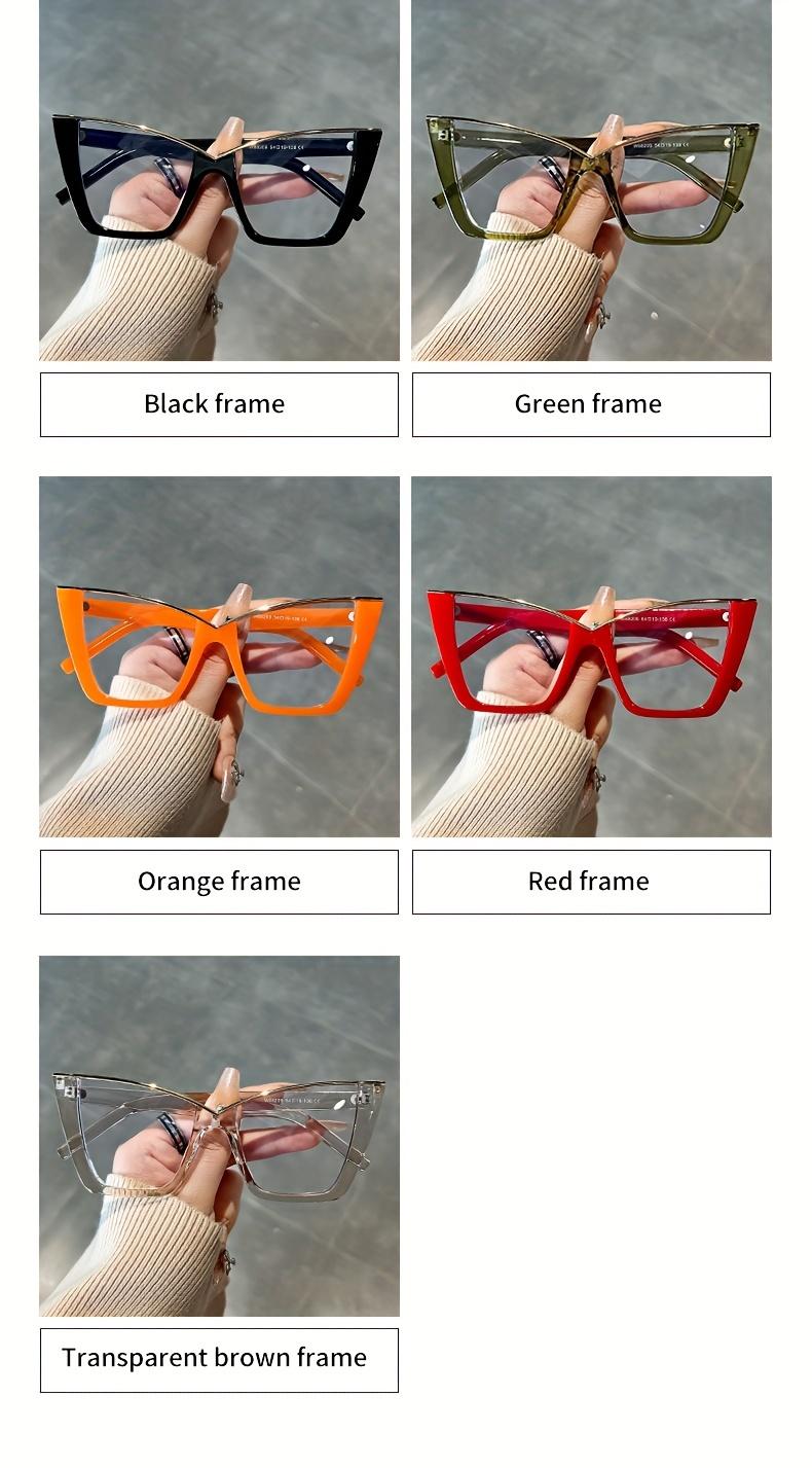 Vintage Style - Women's Cat-Eye Glasses - Tortoiseshell Frame (Brown/Tortoiseshell) or Red/Rim/Black - Round Lens Glasses for Eye Protection & Fashion - Non-Eyewear for Computer, TV & Reading - Full-Rim Metal Hinges