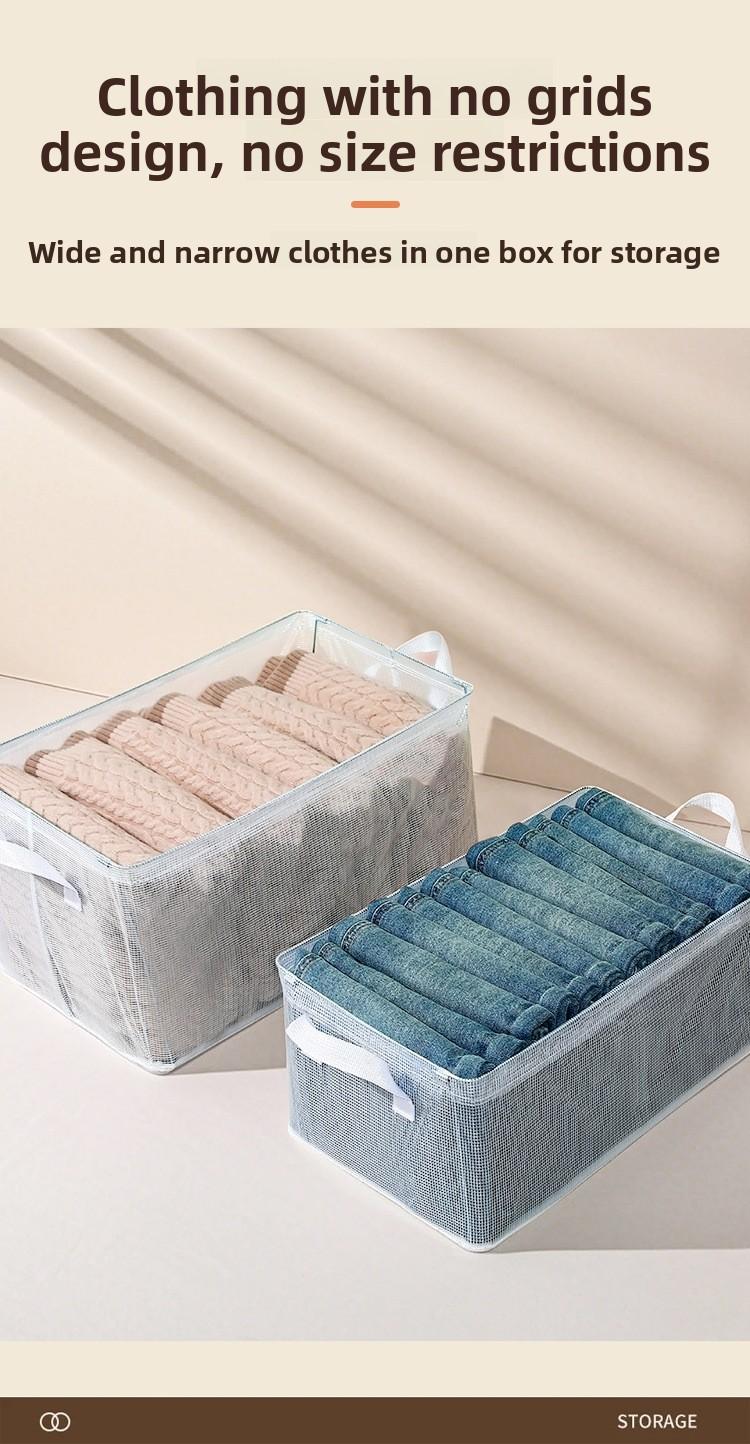 Transparent Clothes Storage Box, Drawer Organizer for Underwear Pants, Home Closet Organizer, Wardrobe Storage Container