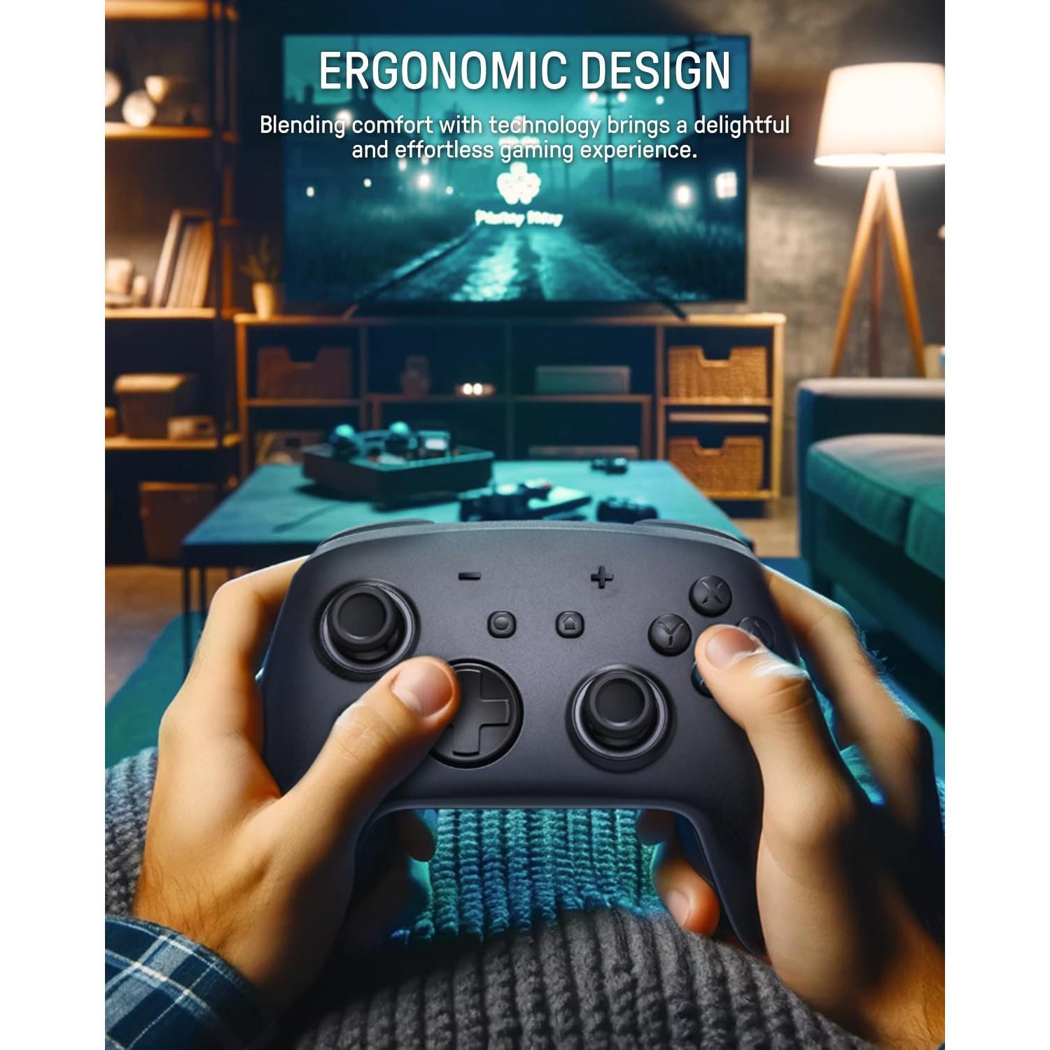 2 Pro Controller -Key Wake Up for Switch2/OLED, Controller with Hall Effect Joysticks, NFC Function, Black Remote Gamepad with 7 LED/Paddle/Turbo/Motion 2 Pro Controller -Key Wake Up for Switch2/OLED, Controller with Hall Effect Joysticks, NFC Function, Black Remote Gamepad with 7 LED/Paddle/Turbo/Motion