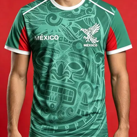 Men's Mexican Vintage Eagle Print Short Sleeve Athletic Tee, Sporty Breathable Quick-Dry Round Neck, Summer Training Casual Top, Quick Dry Shirt, Multiple Colors Available