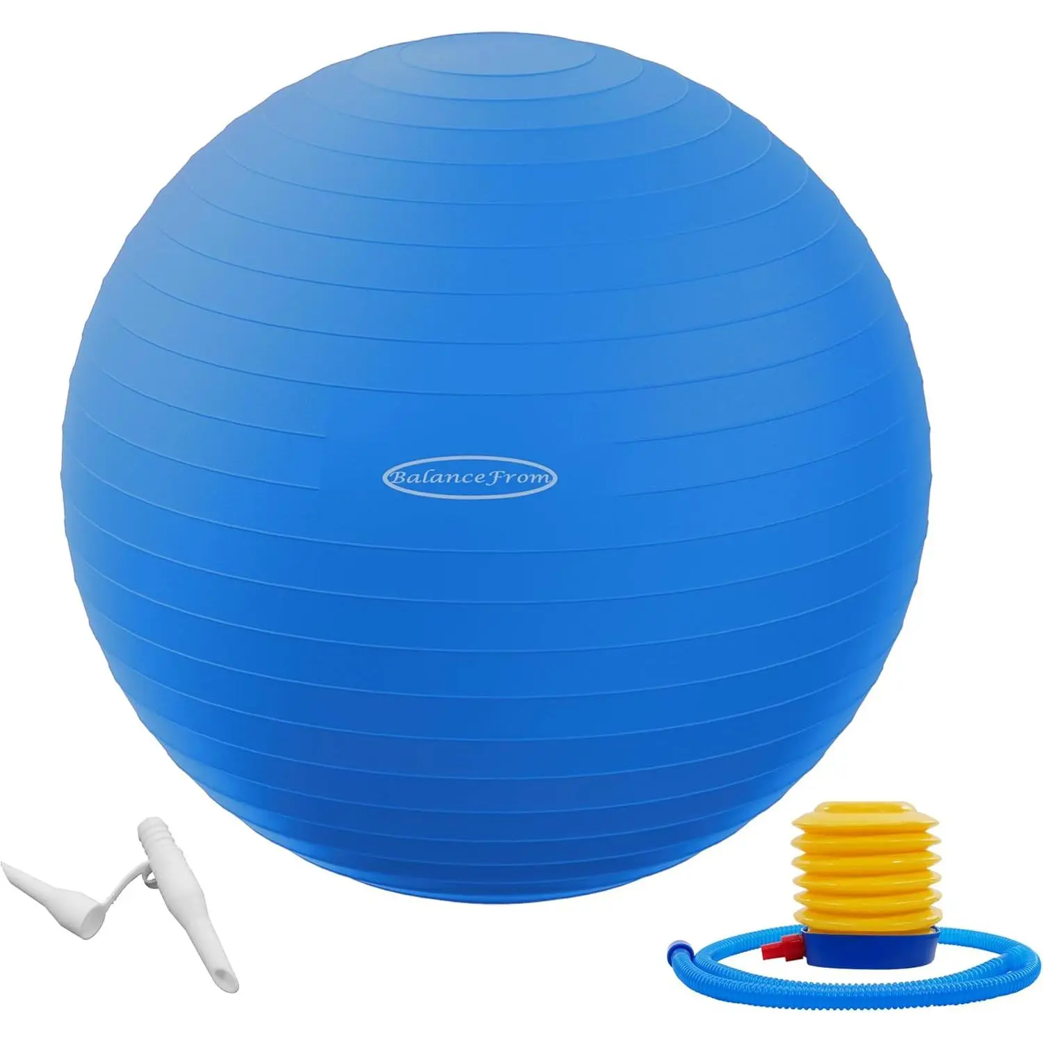 Anti-Burst and Slip Resistant Exercise Yoga Fitness Birthing Ball with Quick Pump, 2,000-Pound Capacity, Multiple Colors and Sizes