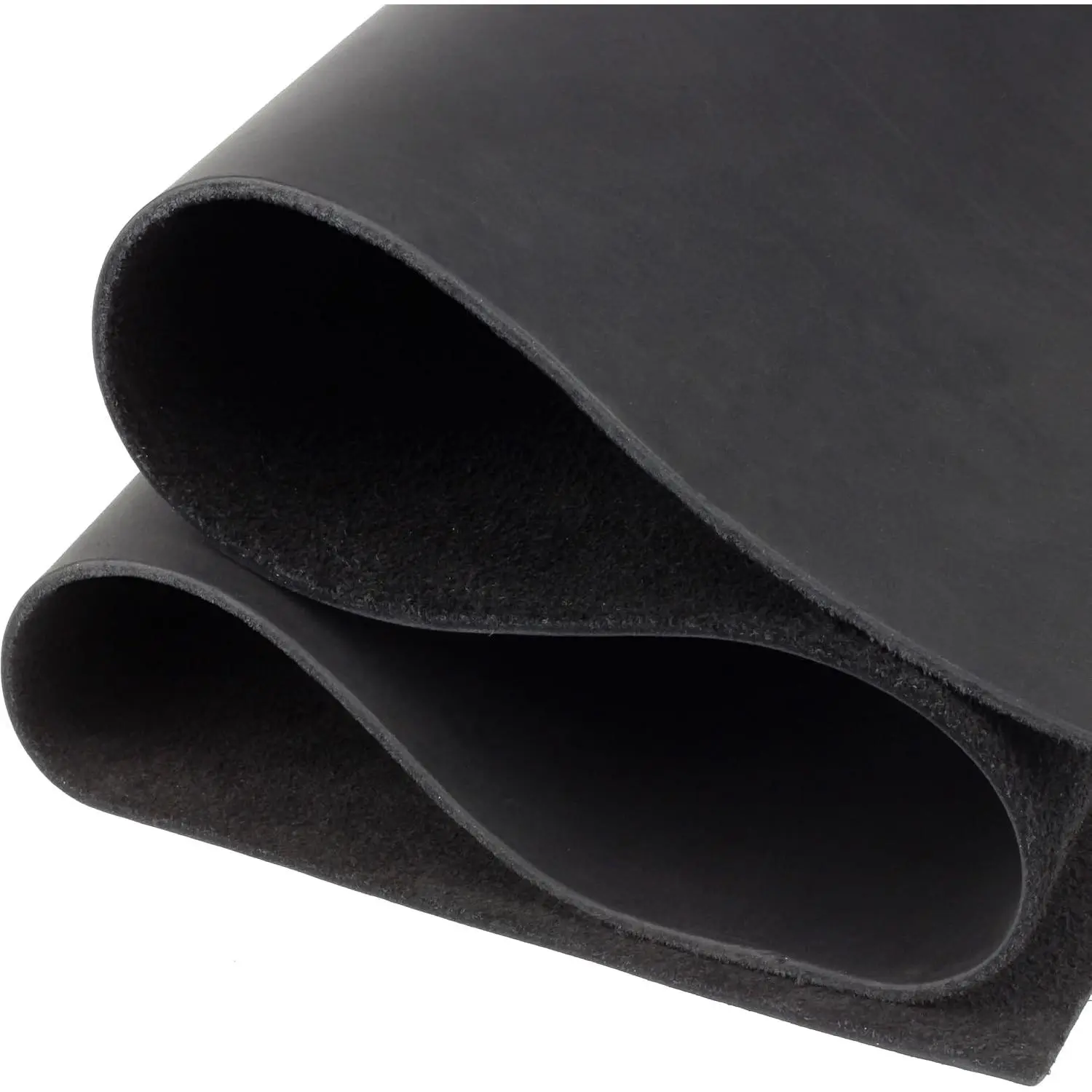 Genuine Full Grain Leather Sheets for Crafts 6"X12" Precut Tooling Cowhide Pieces Square, Black, 1.6mm