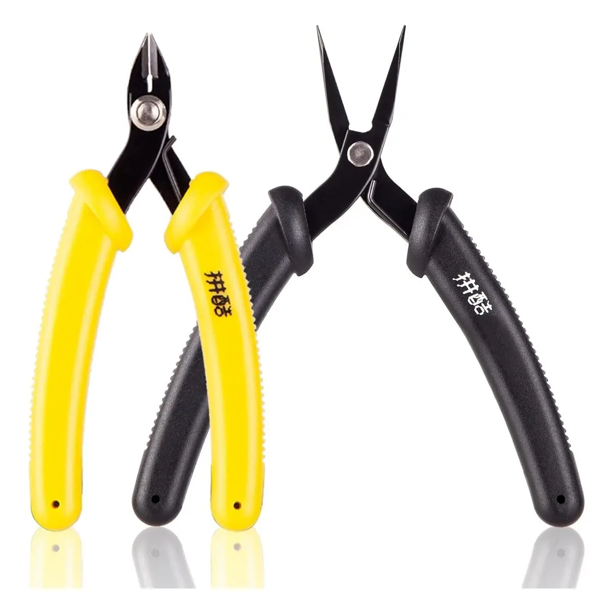 2 Piece Professional Clipper and Needle Nose Pliers Set for Metal Model Kits, DIY Tools for Cutting and Bending Metal Puzzles, Assembling Tools Kit