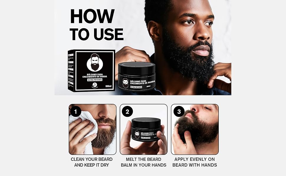 NEW Apollo Beard Stimulant, Beard Growth Balm, Ultra Powerful Beard Stimulating Balm, Beard Cream, Beard Growth & Moisturizes & Strengthens, 100ML / 3.5OZ
