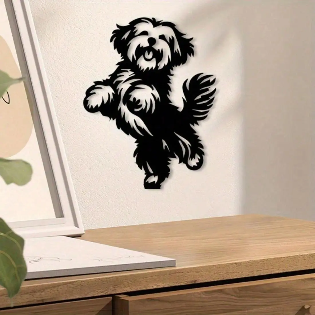 Havana Dog Metal Wall Art Vintage Mural for Living Room Decor
