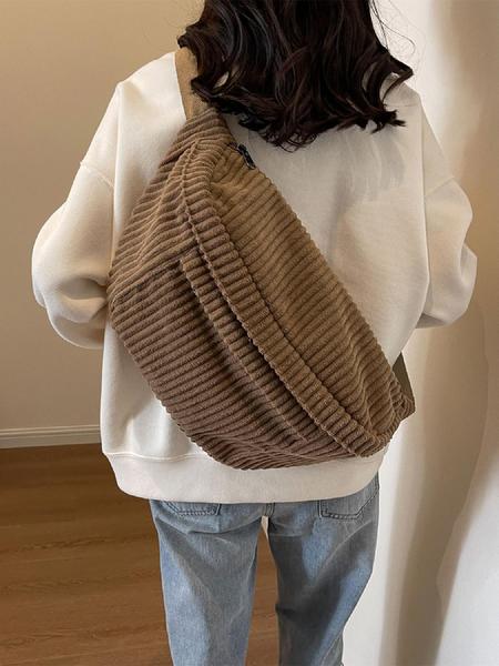 Women's Fashionable Plaid Pattern Zipper Belt Bag, Plain Large Capacity Casual Commuter Versatile Fanny Packs, Simple All-match Bum Bag, Casual Waist Bag