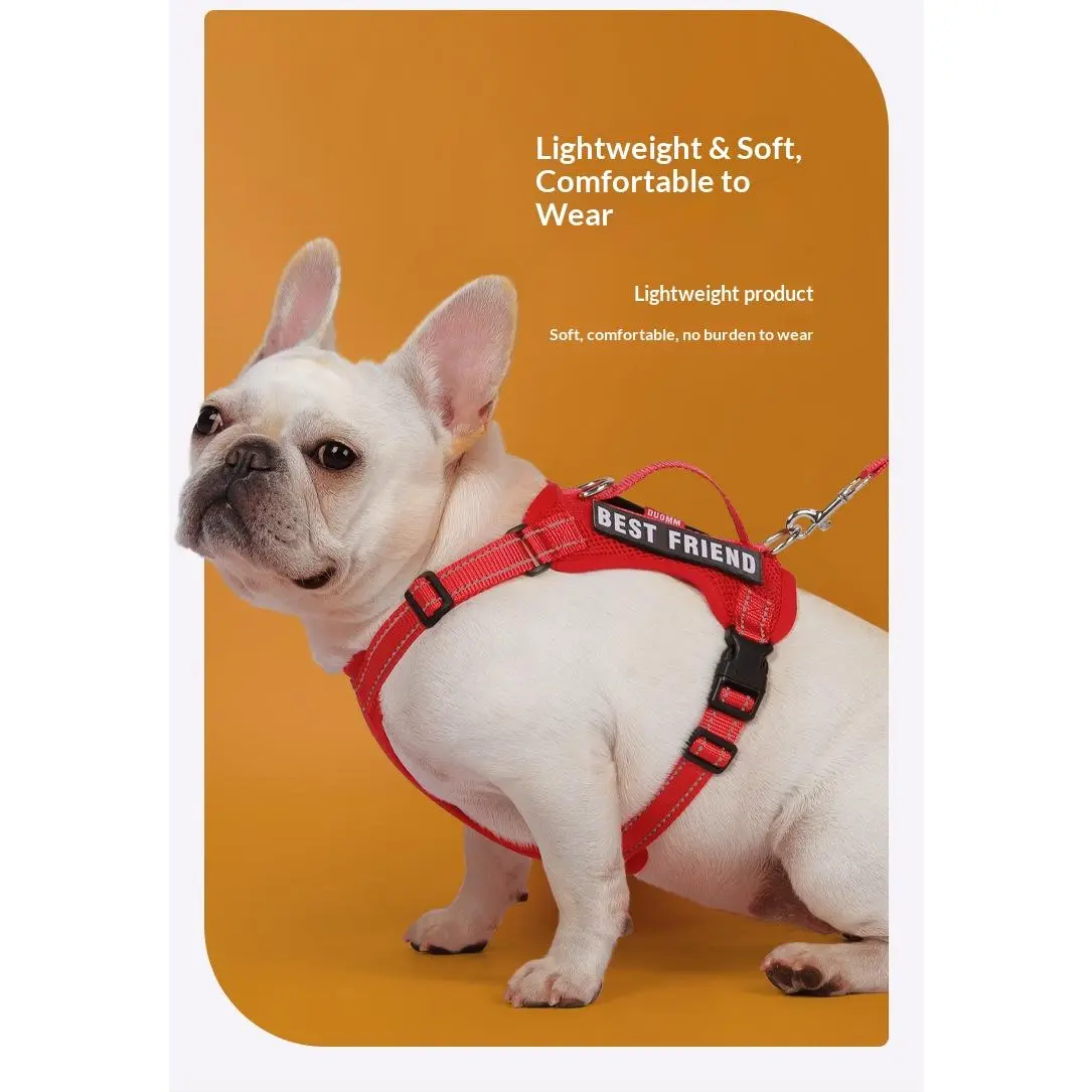 Reflective Dog Harness with Hook and Loop Full Body Wrap High Visibility Safety Vest Leash for Service Dogs Great Pet Supplies Smart Pet Home Fun Pet Goods