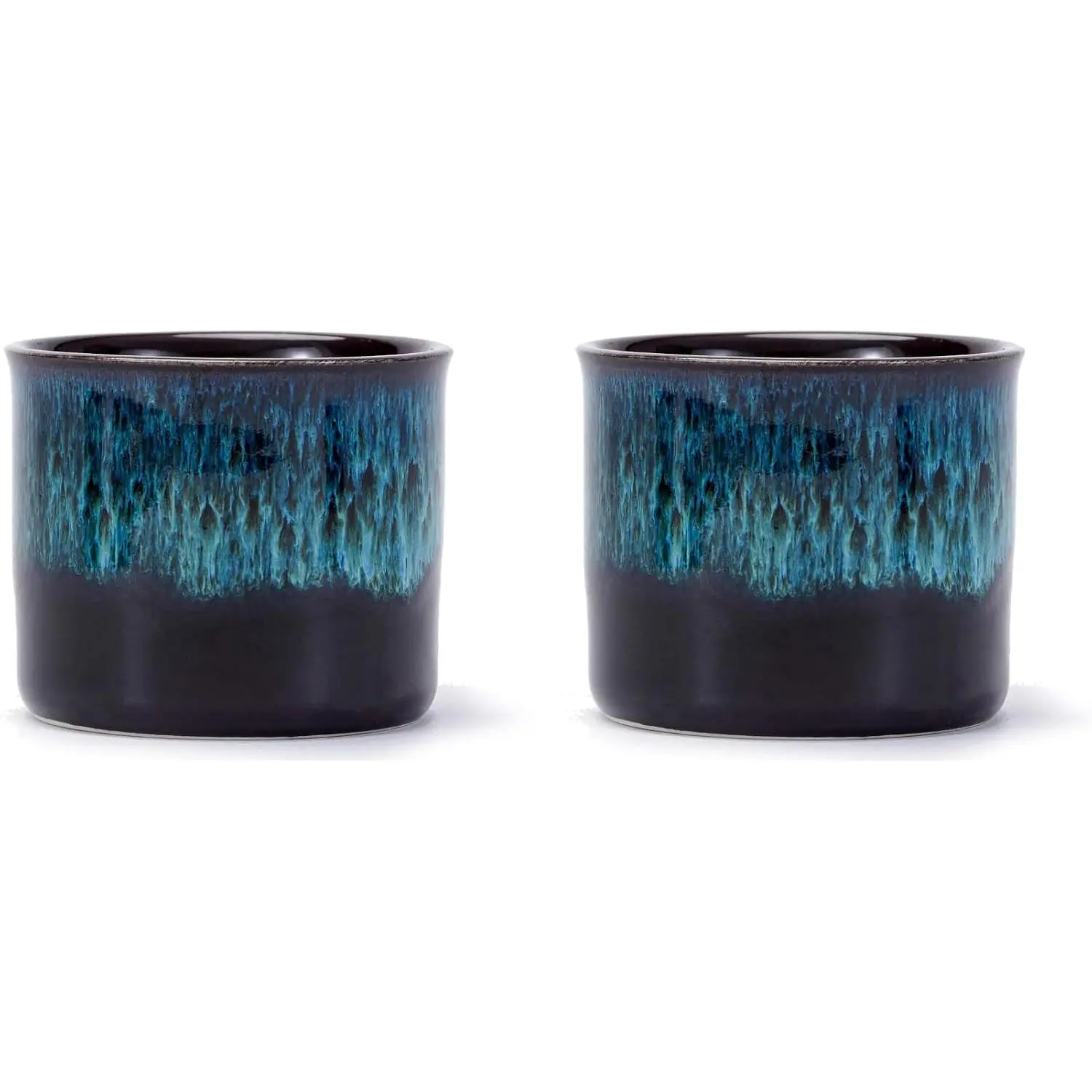 Espresso Cups Set of 2, Ceramic Espresso Cups, Expresso Shots Cups, 2.5oz  Cups, Demitasse Cups (2, full magic blue)