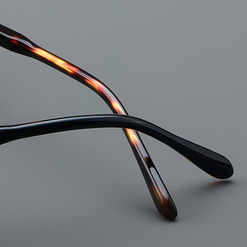 Vintage Tortoiseshell Wide Temple Eyeglasses, Gold Metal Accents, Non-Prescription PC Lenses, Classic Unisex Stylish Durable Eyewear for Men Women
