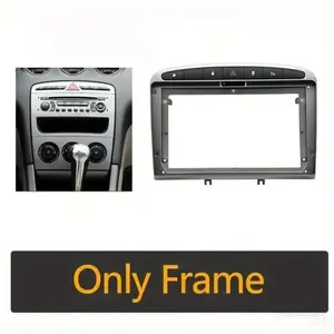 2 Din Car Frame Fascia Audio Fitting Adaptor Dash Trim Facia Panel 9inch For PEUGEOT 308 408 2010-2016 Double Radio Player