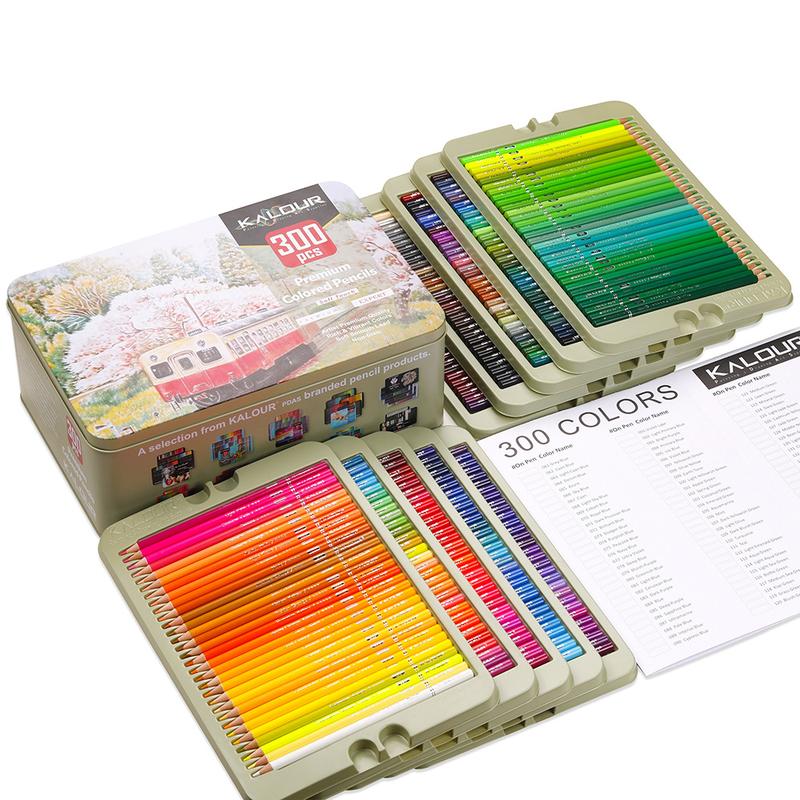 300pcs/box Professional Colored Pencil, Artists Soft Core Colored Pencil, Drawing Sketching Shading Pencil, Art Supplies for Adults Artists Beginners