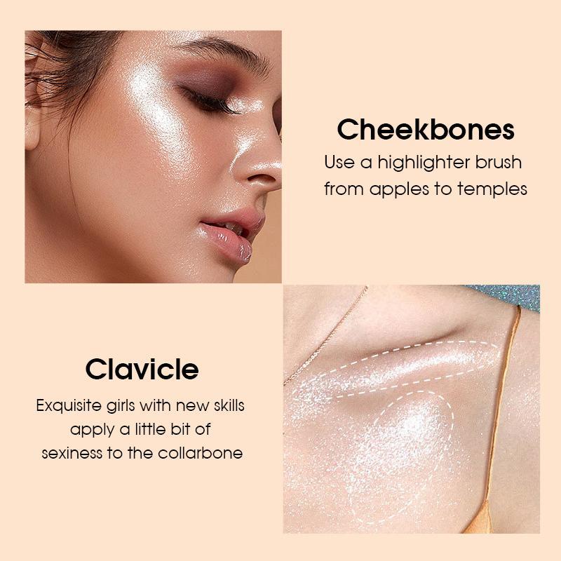 Long Lasting Shimmering Palette, 1 Count Multi-functional Makeup Palette, Facial Contouring & Detailing Makeup Palette for Women Girls, Shimmer Sparkle Palette