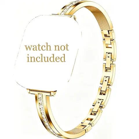 1 women's minimalist metal curved diamond studded chain strap, Smart Watch Straps, Smartwatch Accessories, suitable for Apple Watch 38/40/41/42/44/45/46/49mm series, adjustable durable, suitable for Apple Watch Ultra/SE/11/10/9/8/7/6/5 (Band Only)