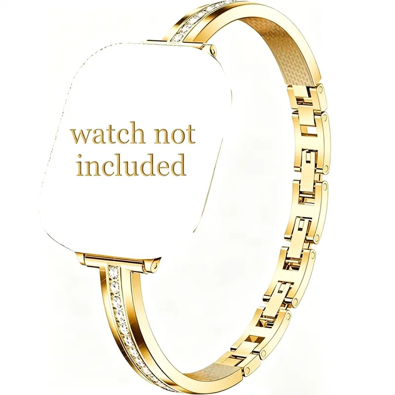 1 women's minimalist metal curved diamond studded chain strap, Smart Watch Straps, Smartwatch Accessories, suitable for Apple Watch 38/40/41/42/44/45/46/49mm series, adjustable durable, suitable for Apple Watch Ultra/SE/11/10/9/8/7/6/5 (Band Only)