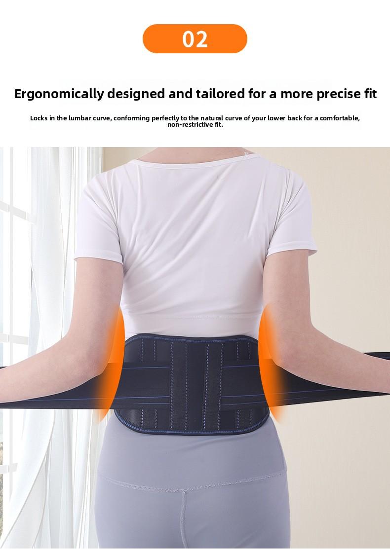 Self-heating magnetic therapy waist support belt for lumbar disc strain, adult-specific, summer breathable waist support