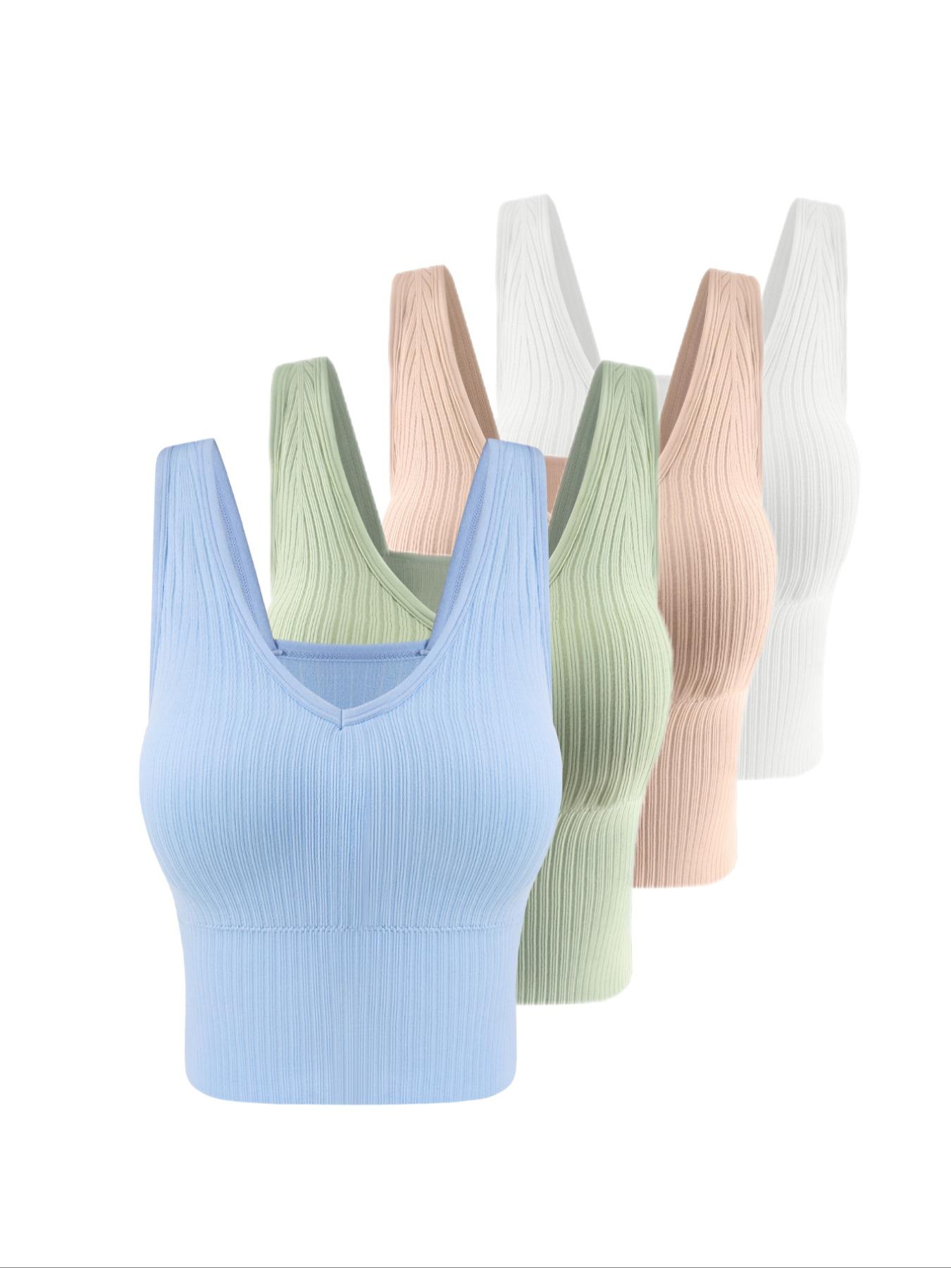 Women's Solid Backless Wireless Longline Bra, Casual Comfortable Breathable Lingerie Top for Fall, Soft Comfy Bra for Women