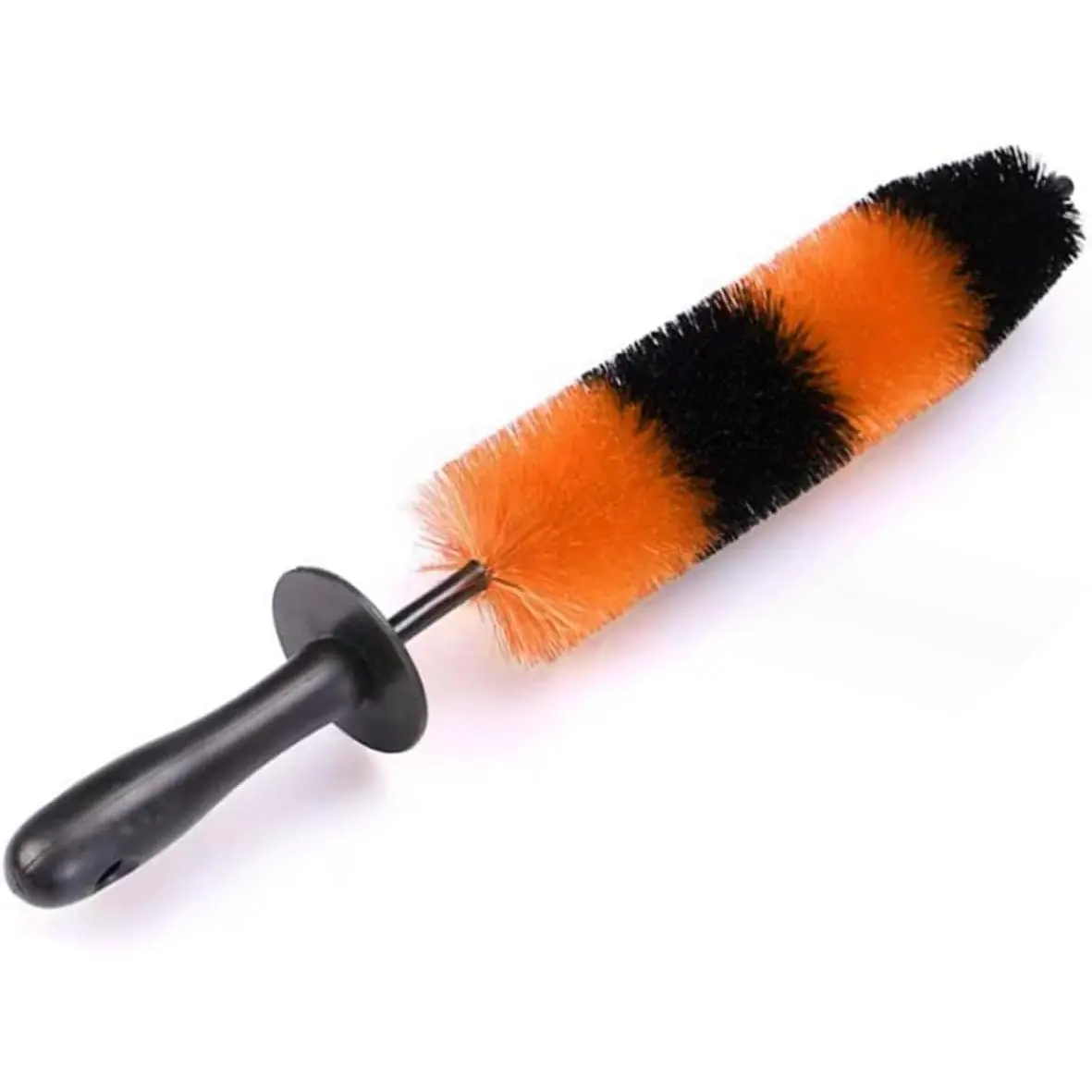 Master  Wheel Brush, 16" Long Soft Bristle  Wheel Rim Cleaner Brush, Easy  Wheel and Rim Detailing Brush,  Washing Brush Tire Detail Brush for Wheel Rim Exhaust Tips (Orange & Black)