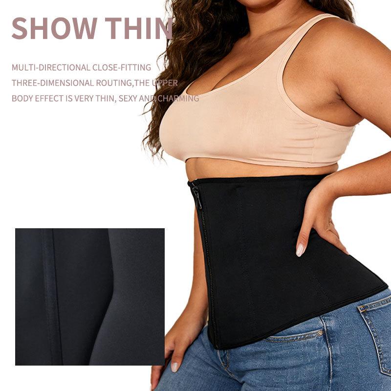 Waist Trainer Exercise Corset European and American Plus Size Waist Cincher Hourglass Waist Shaper Zipper Button Shapewear