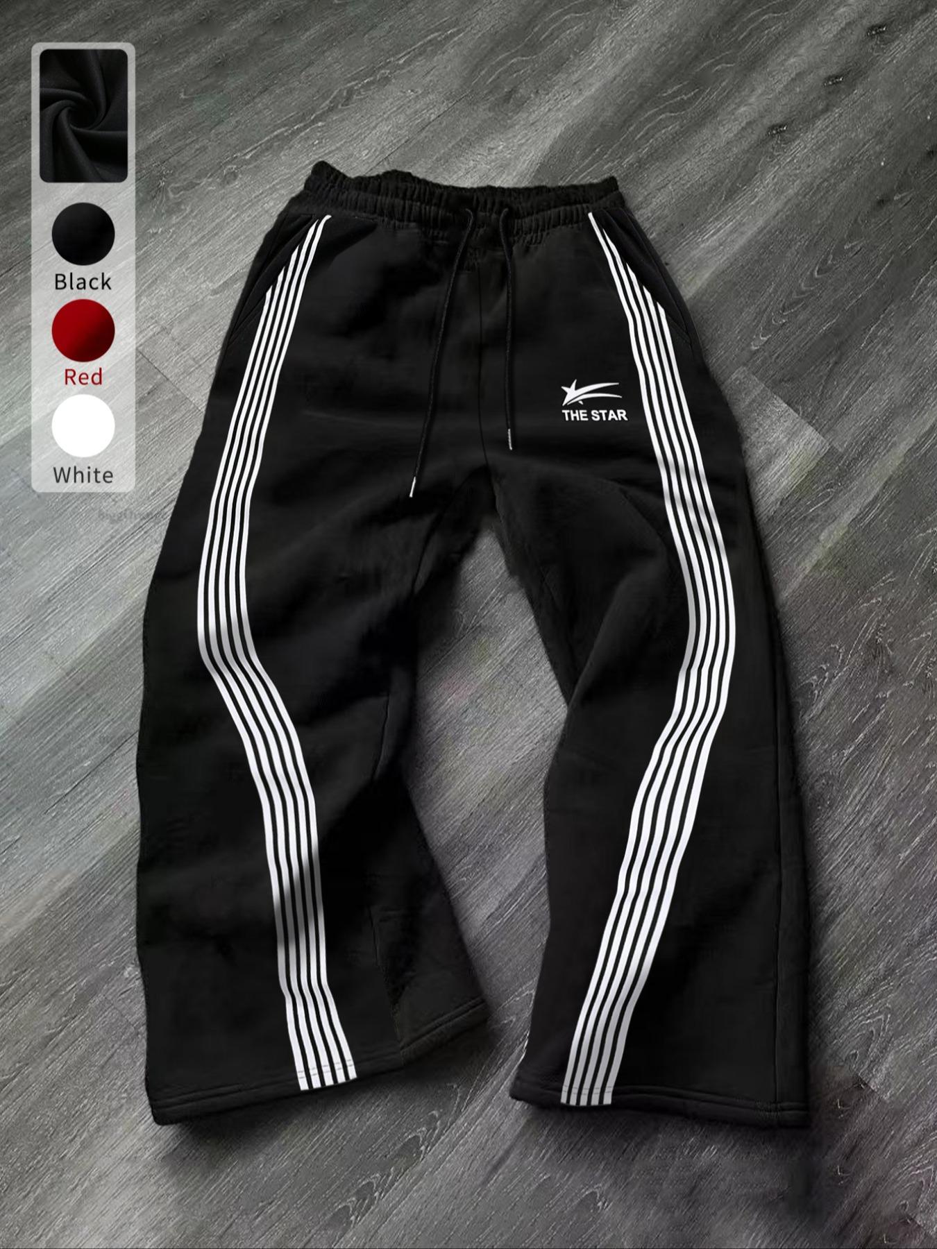 Men's Star Print Drawstring Waist Sweatpants, Casual Comfy Regular Fit Jogger Pants for Daily Wear, Men's Trousers for All Seasons, Sports Bottoms