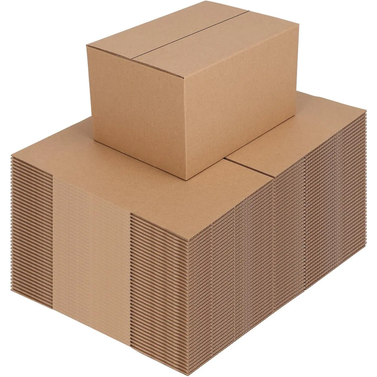 7x5x4 Shipping Boxes Set of 40, Brown Kraft Corrugated Cardboard Boxes Mailers for Small Bussiness Packaging