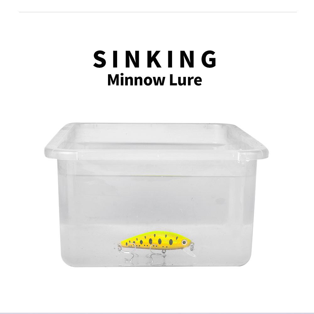 Minnow Sinking Fishing Lure 8cm 11g & 4.5cm 3g Hard Plastic Bionic Lures DW457 DW48 Long Cast Bass Trout Freshwater Fishing Tackle