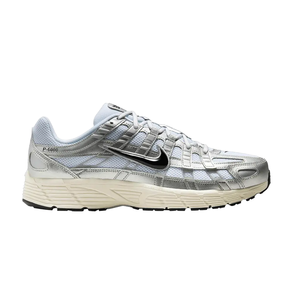 Nike P-6000 'Metallic Flat Silver' (Unisex) White/Metallic Silver/Flat Silver/Black running shoes CD6404 105