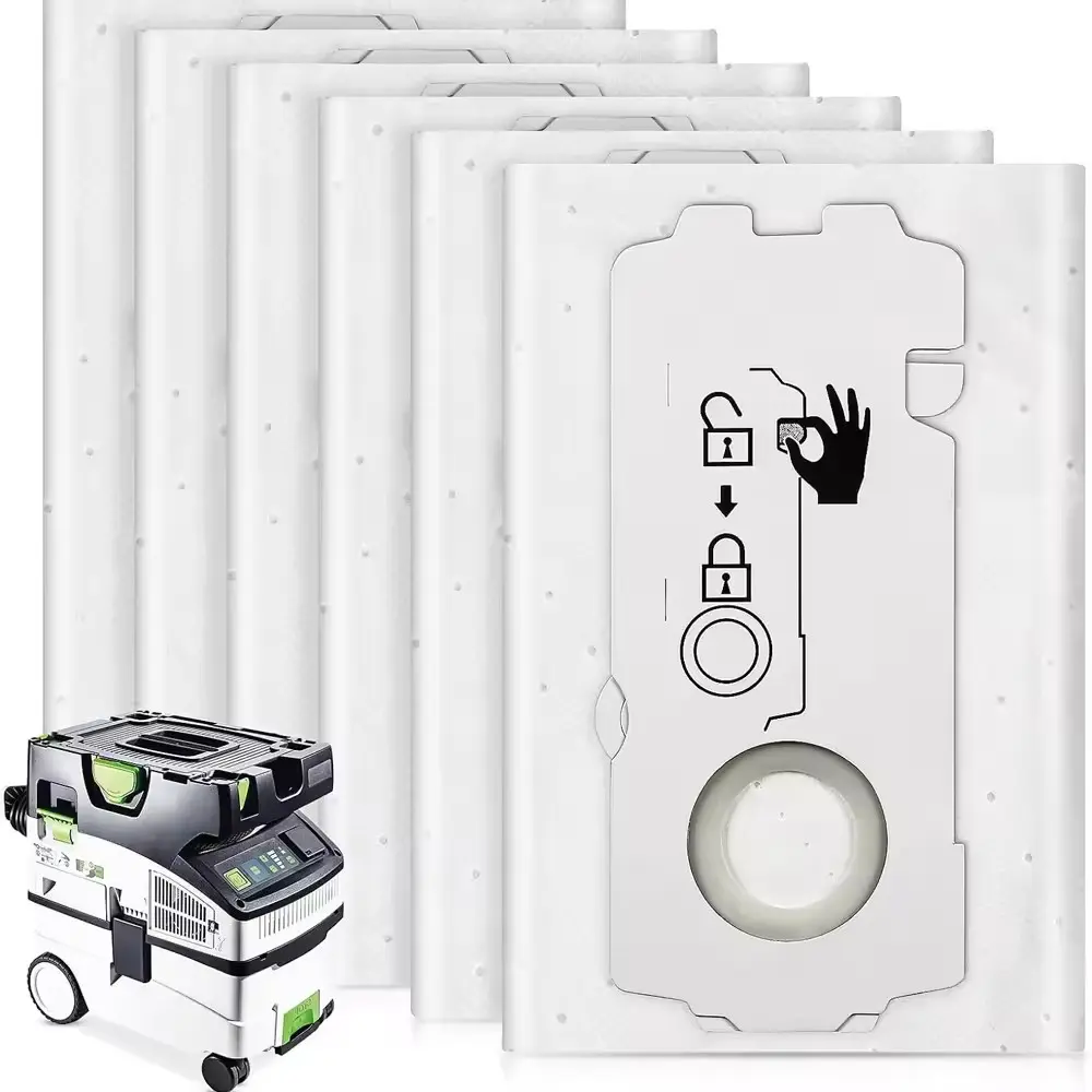 5pcs Dust Bags for Festool Vacuum 204308 Ct Mini, Ct Mid, Ct 15, Large Capacity, Durable Material, Home Hygiene