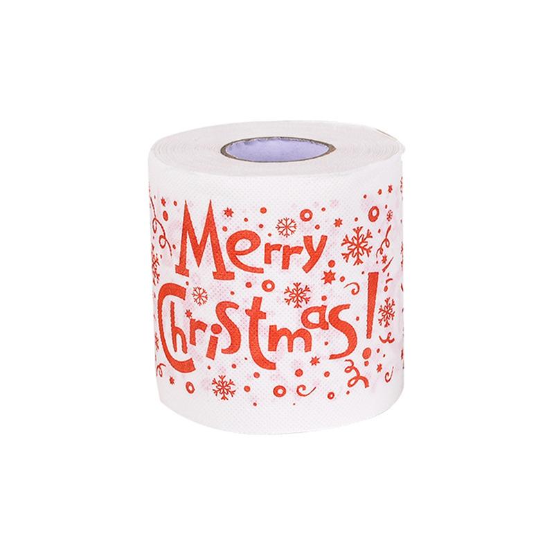 Christmas Holiday Printed Napkins Roll, Cartoon Santa Tree Gift Prints, Festive Kitchen Paper Towels, Christmas Party Supplies