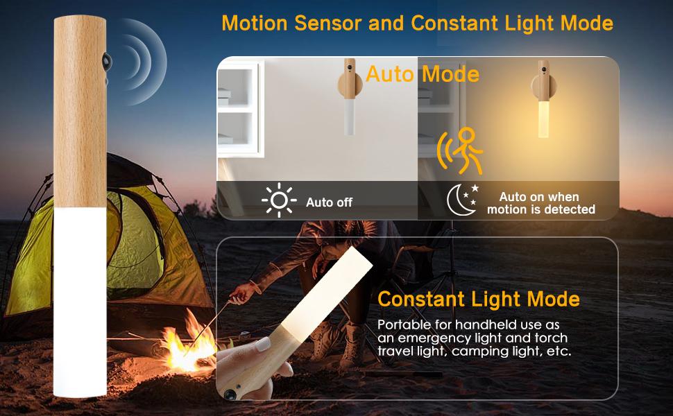 Battery Operated Wall Sconces, Motion Sensor Night Light Magnetic Wall Light Rechargeable Wall Sconce, Peel and Stick Sconce Lights for Bedside Stair Hallway