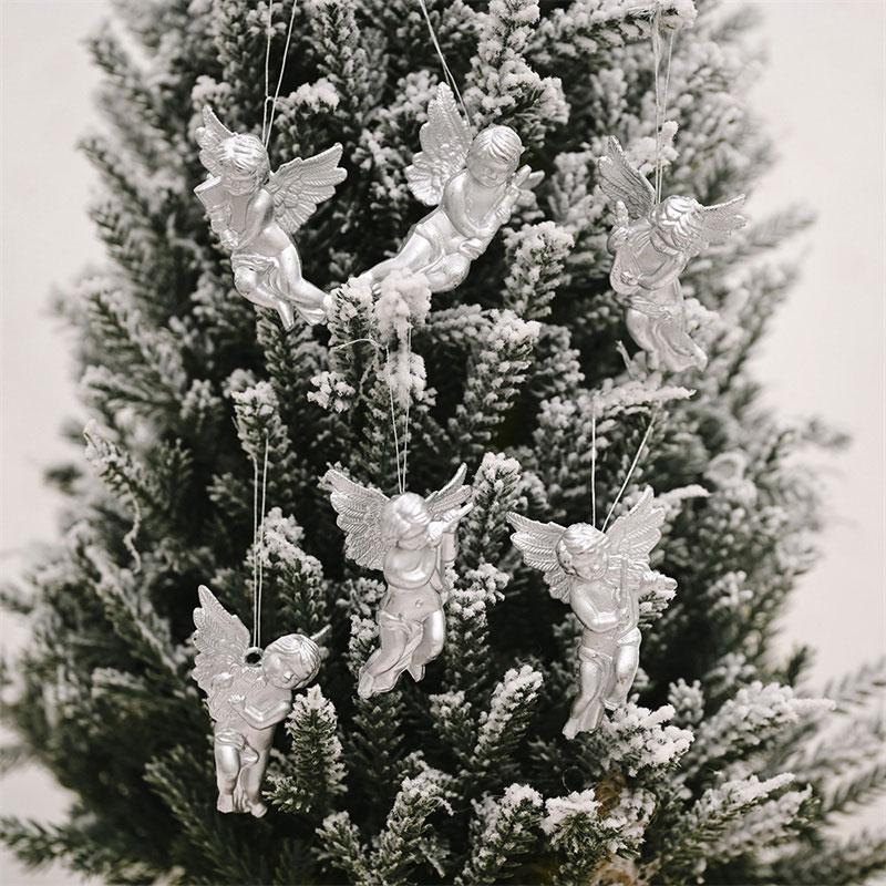 6Pcs Christmas Angel Ornaments Christmas Tree Decorations Hanging Pendant Angels Xmas Hanging Decors For Home DIY Party