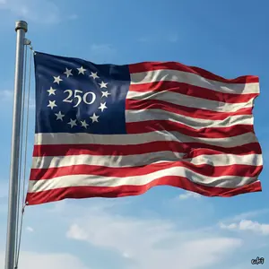 250th Anniversary American Heritage Flag, Premium Durable Polyester Patriotic USA Commemorative Banner, Indoor Outdoor Decor For 2026 Semiquincentennial Celebrations Home Parades Events
