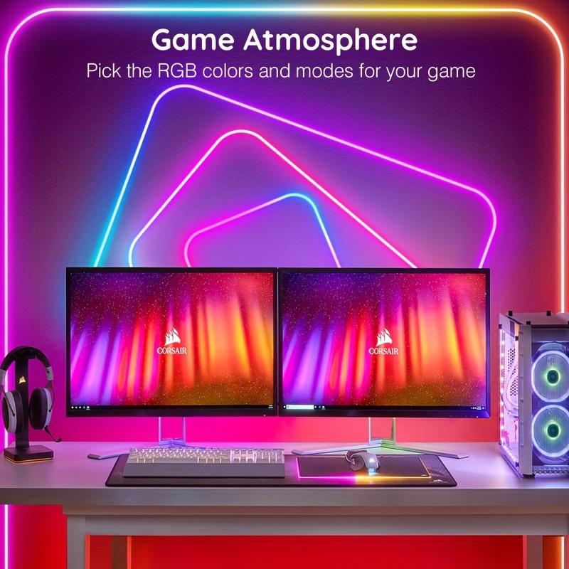 Product Introduction of 32 Feet Led Neon Rope Light, Use App/Remote Control Control, Flexible LED Rope Light, Multiple Modes, RGB Neon Light, Music Sync Game LED Neon Bar, Suitable for Bedroom, Indoor, Festival, Birthday Party, Party 3