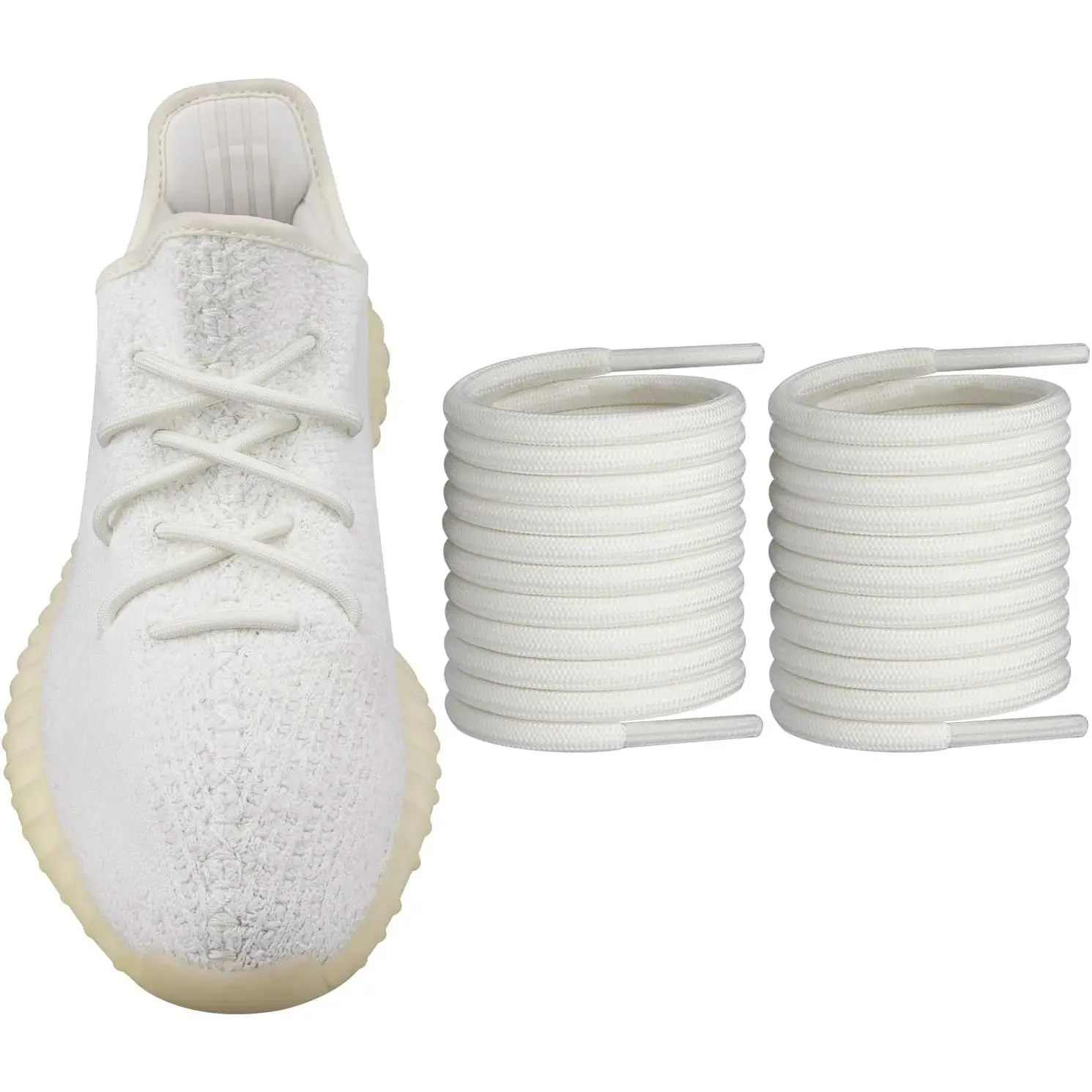 New Shoe Laces for Yeezy Boost 350 Replacement Shoelaces Strings | 5MM Round Laces | Material: Polyester