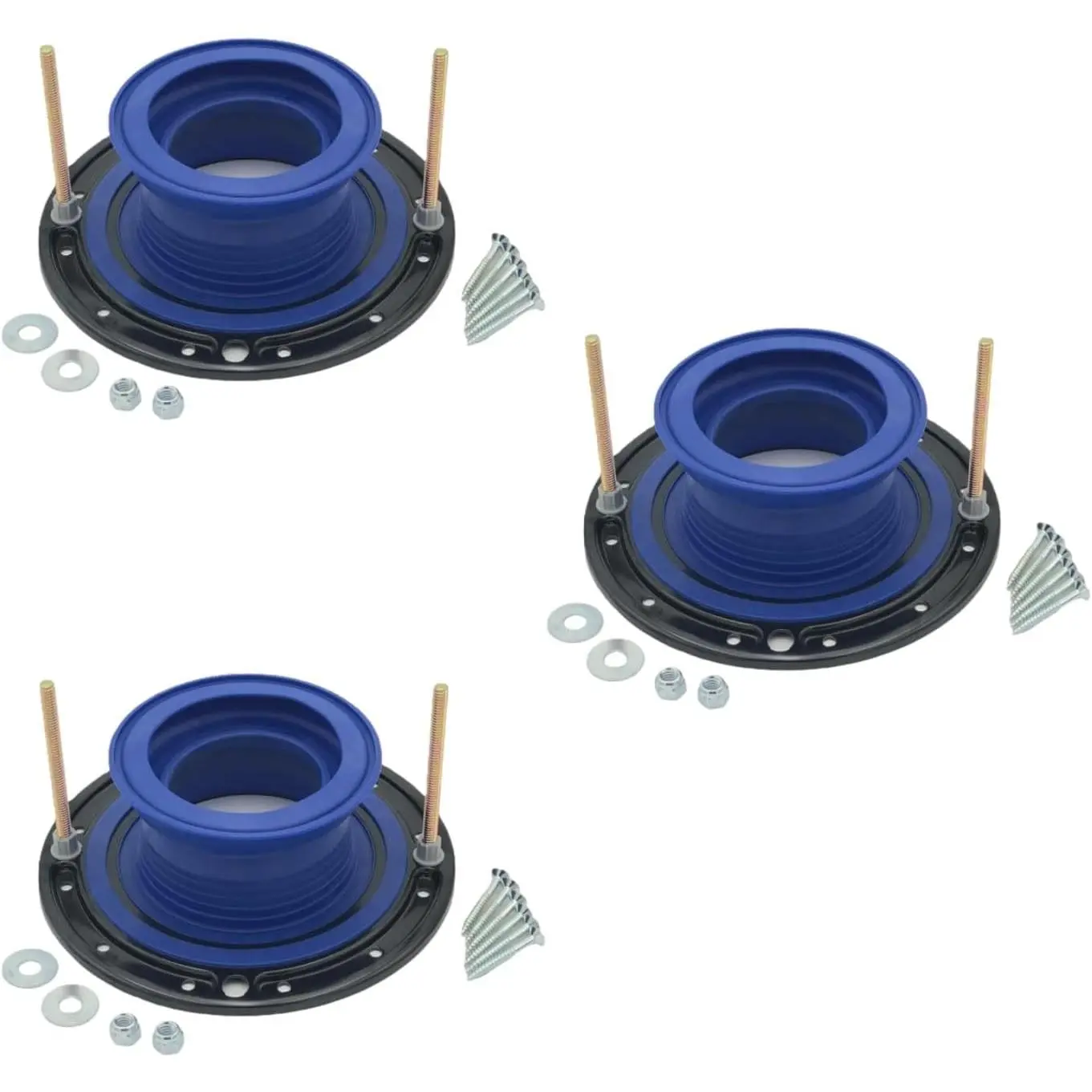 Toilet Flange Repair Kit - Toilet Kit For Low or Broken Toilet Flange. Toilet Wax Ring Replacement Kit W/Toilet Flange Extender Kit. No Wax Ring For Toilet Bowl Or Toilet Seal Required 3X