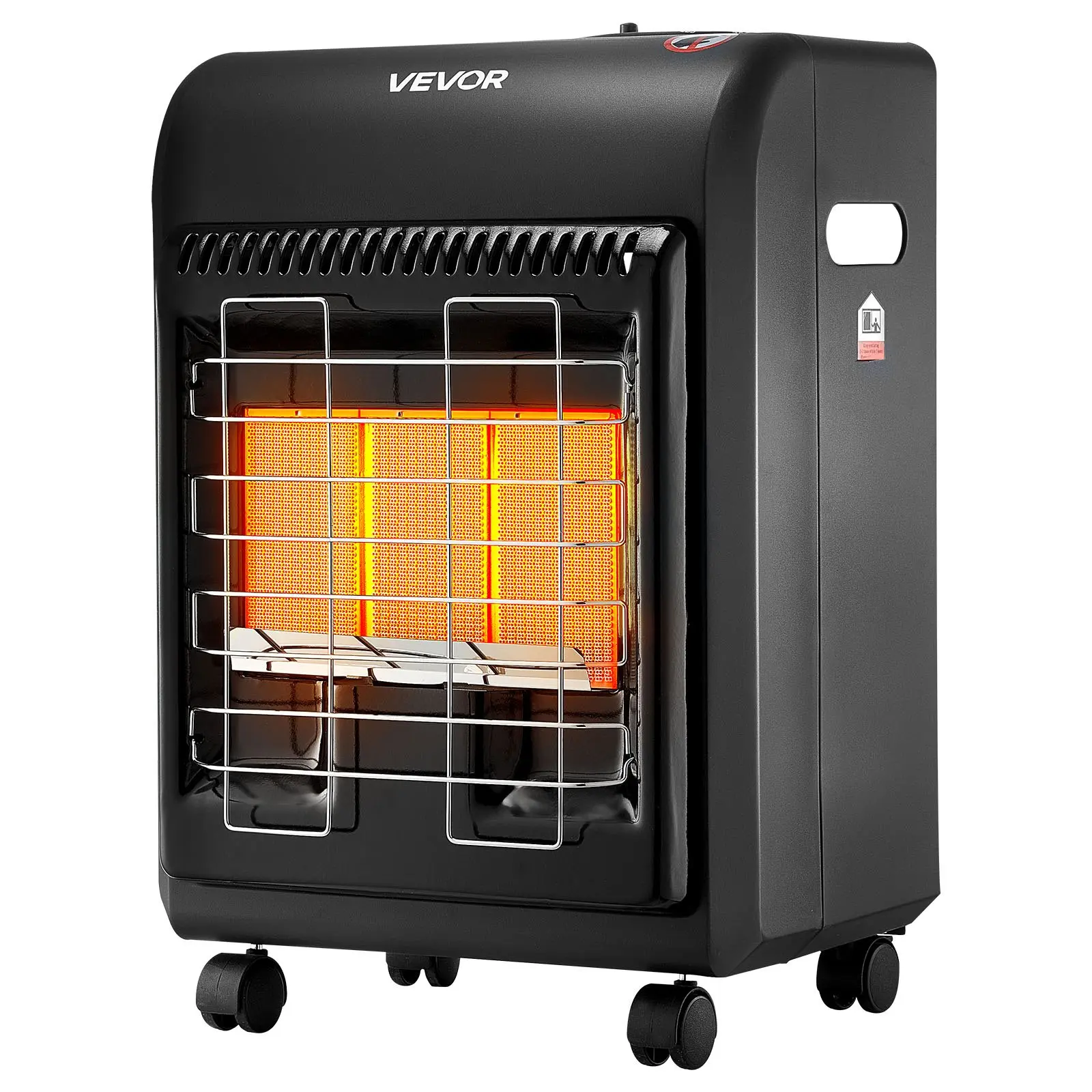VEVOR Propane Cabinet Heater, 6000-18000 BTU with 3 Modes Heat Control, Tip-Over Safe Protection, Heats Up to 450 Sq. Ft, for Garage, Camping, Indoor-Outdoor Use
