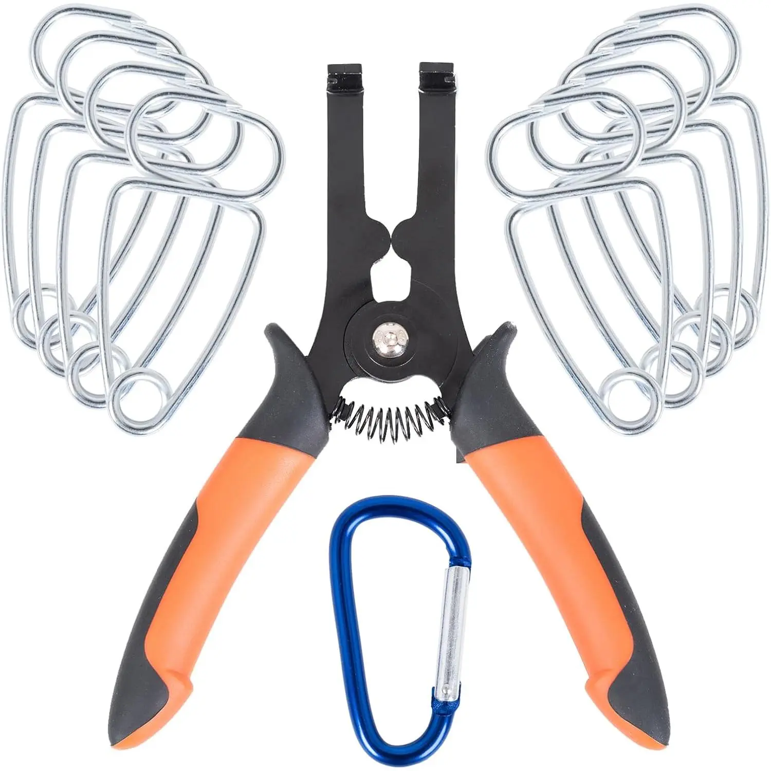 10 count Miter Spring Clamps Kit Spring  Pliers with 8 Miter Clamps for Trim, Woodworking, Picture Frames, Crown Molding Tool