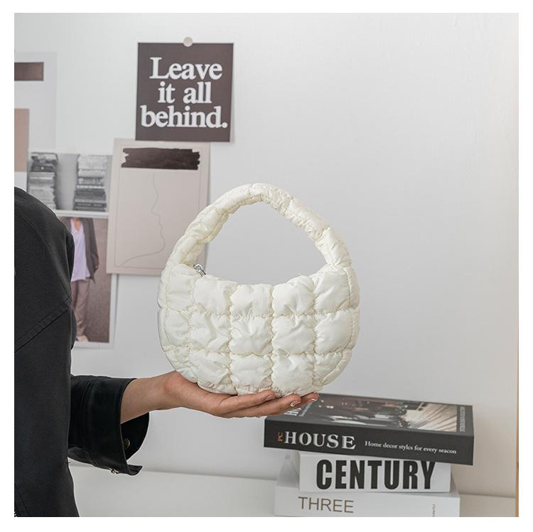Fashion Quilted Shoulder Bags for Women Handbag Mini Cloud Pleated Bags Puffer Dumpling Bag Luxury Tote