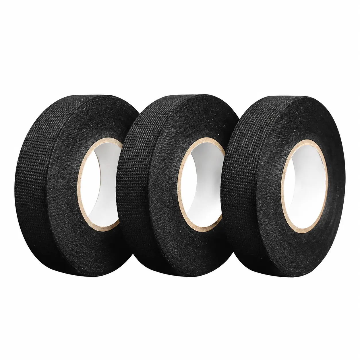 Professional-Grade Black Polyester Automotive Electrical Wiring Harness Tape - Flannel-Textured, Hand-Tearable, Noise-Dampening, Shock-Absorbing, Anti-Static, Wear-Resistant, Adhesive-Free Installation - Ideal for Mechanics, Mechanic