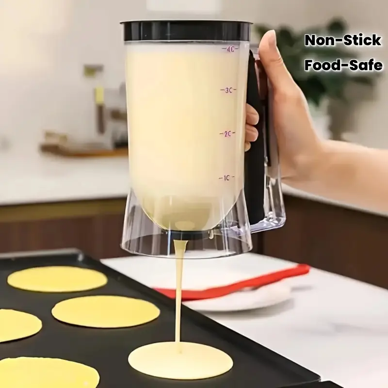 Non-stick Cupcake and Pancake Batter Dispenser, Ergonomically Designed, Space-saving Baking Kitchen Tool, Durable Material, Easy to Clean